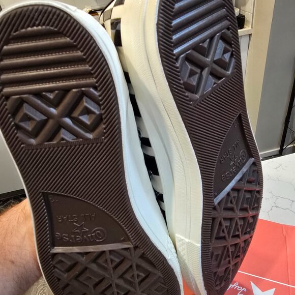 New Converse Chuck 70 Checkered Pattern shoes - Egret (A08764C) Mens Size 13 HTF - Picture 8 of 14